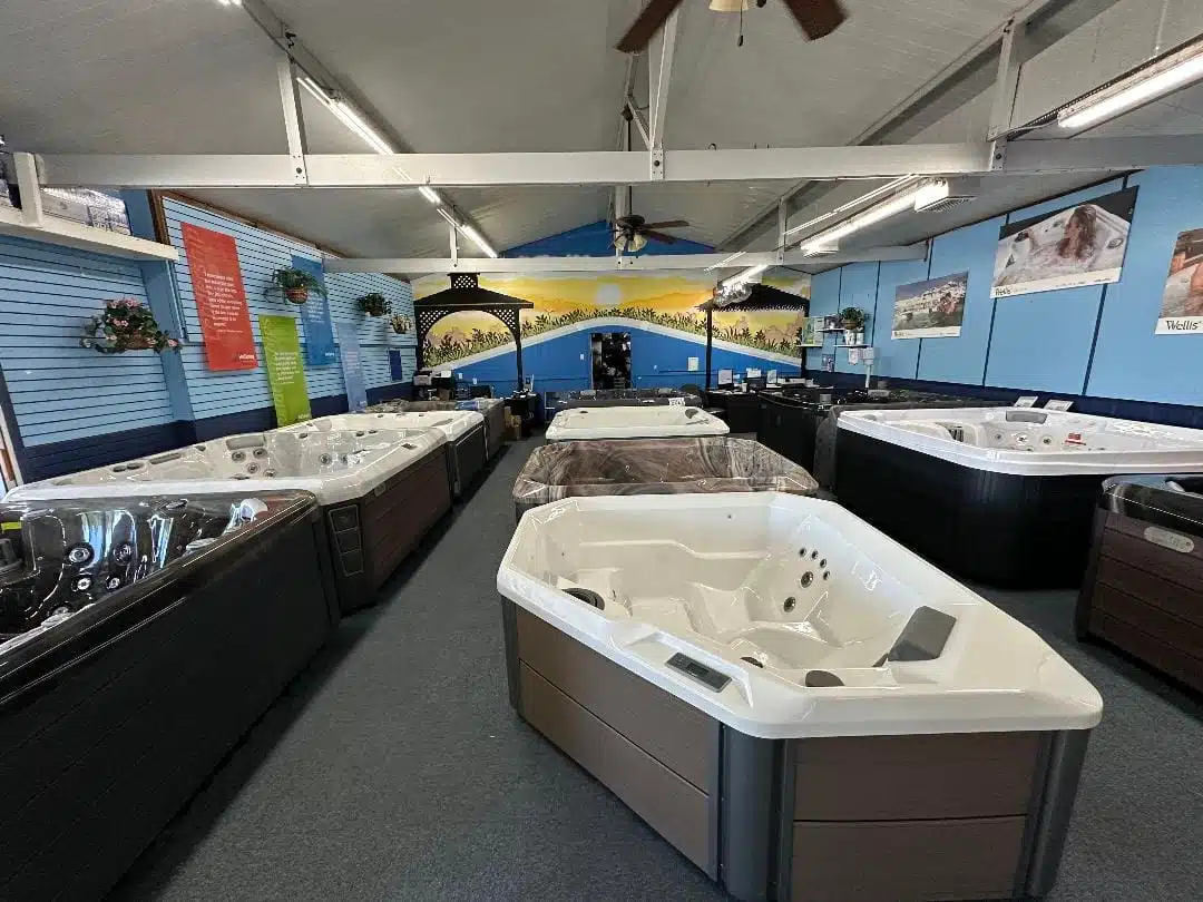 Crystal River Showroom 2 inside of Mr. Pool of Crystal River hot spa view