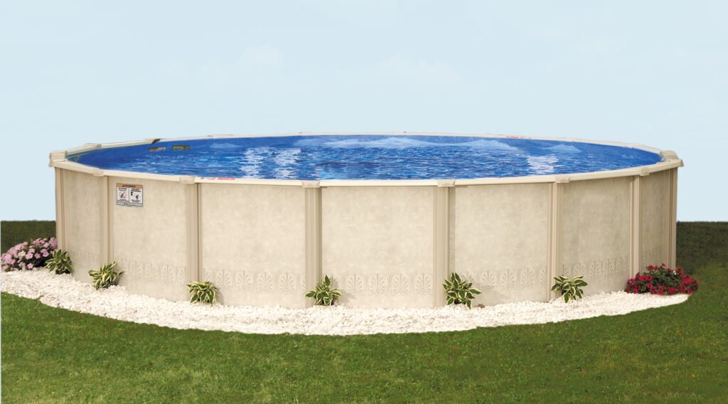 Autumn breeze round resin above ground pool
