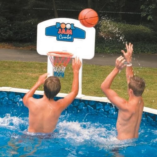 Pool Fountains, Accessories, Games, Floats, & More At Mr. Pool of Pasco & Crystal River 2 two guys playing pool basketball