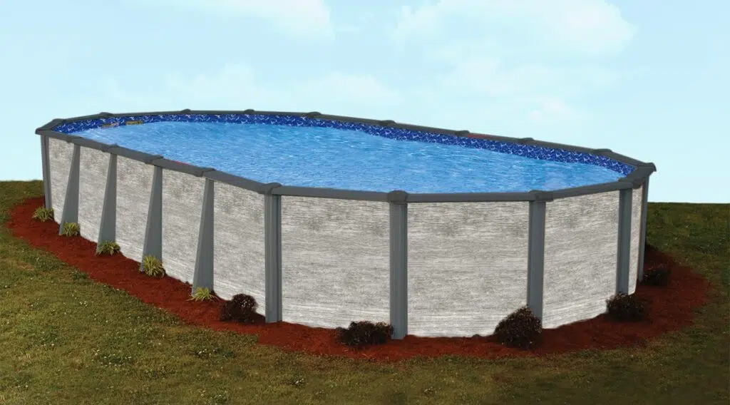 Doughboy Pools 7 cypress oval resin above ground pool