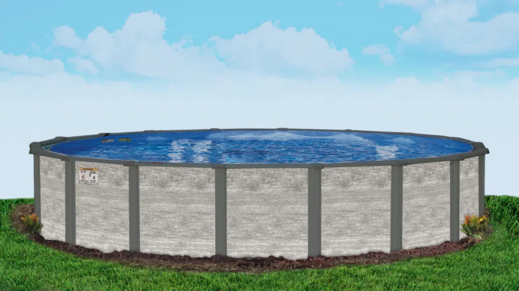 Doughboy Pools 8 cypress round resin above ground pool
