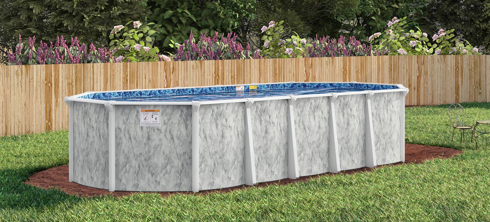 SilverSea Oval Resin above ground pool