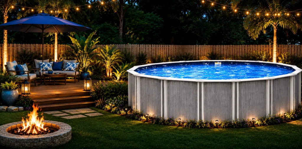 pool in backyard